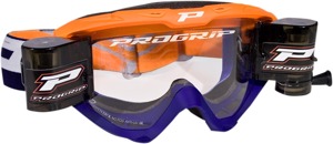 3450 Blue / Orange Riot Goggles - Clear Lens w/ Roll-Off System