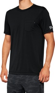 100% Men's Mission Athletic Tee, Black, Large