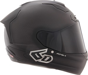 6D ATS-1R Solid Full Face Helmet Matte Black 2XL - Full face carbon helmet, matte black, size 2XL