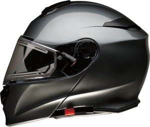 Z1R Solaris Modular Snow Electric Helmet Dark Silver L - Modular snow helmet with electric shield