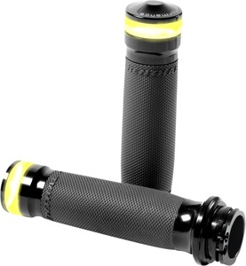 Contour LED Handle Grip Set Black Anodized Cable Throttle by PM