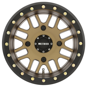 MR406 UTV Beadlock 14x8 4+4/-2mm 4x156 132mm CB Bronze w/MT Black Ring Wheel