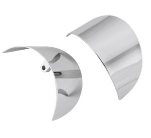 Biker's Choice Chrome Turn Signal Visor - Silver