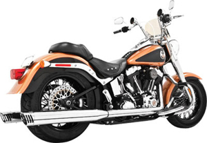 Racing True Duals 4" Chrome Full Exhaust - For 97-06 HD Softail