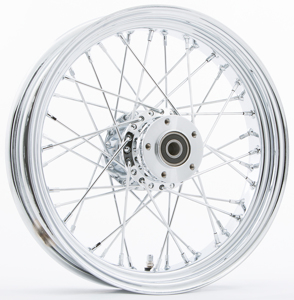 HardDrive Chrome 40-Spoke Rear Wheel 18x3.5in 1in Axle For Harley BT/XL 00-Later