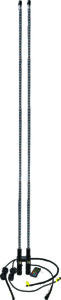 QuadBoss 6Ft Clear Bluetooth Dual LED Whip Lights