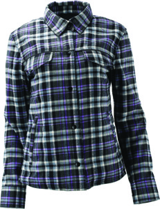 Kuryakyn Cameo Flannel Moto Shirt Womens Black XL - Stretch flannel moto shirt, Womens Black XL