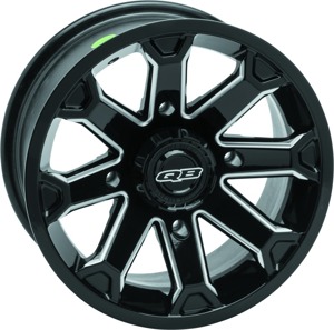 QuadBoss Blitz Wheel 14x7 Black 4/156 4+4