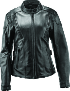 Kuryakyn Race Leather Jacket Black Womens Large - Original leather jacket for women, size large, black