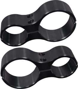 Black Shock Clamps - 1.75" Cage / 2.5" Shock Reservoir For RZR