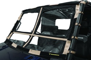 QuadBoss Soft Windshield Black Fits 15-19 Polaris Ranger 1000 Diesel