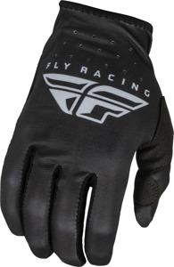 Fly Racing Youth Lite Gloves Black/Grey Youth Small - Ultra-lightweight race glove for youth riders