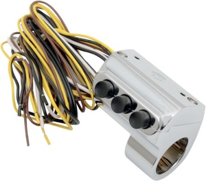 Performance Machine Contour 3-Button Switch Housing Chrome Left - Switch housing for Victory Cross Country For 2010-2017