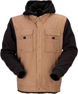 Z1R Jayrod Jacket XL Tan Black Men's - Heavyweight canvas jacket, XL, Tan/Black, Men's