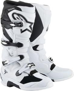 Alpinestars Tech 7 Boots White/Black Size 14 - Off-road boots with CE protection, Size 14