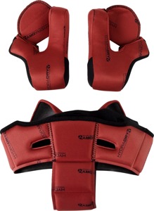 ICON Domain Helmet Liner and Cheek Pads Set Red Large - Replacement liner and pads for ICON Domain helmet, Large