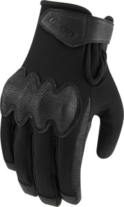 ICON PDX3 Gloves Black Men's Size S - Waterproof sport riding gloves for men, black, size S