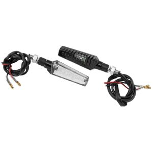 BikeMaster LED Prism Turn Signals Black Pair