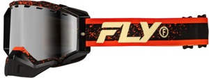 FLY Racing Zone Snow Goggle Black/Red/Cream Red Mirror Lens - Snow goggles with red mirror/amber lens