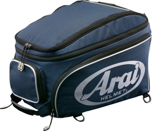 Arai Helmet Bag Blue/White Expandable with Shoulder Strap - Protective padded helmet bag fits all Arai sizes
