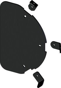 KFI Plow Side Shield Tapered Black Steel Universal Mount