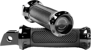Performance Machine Overdrive Rider Footpegs - Black