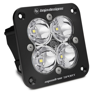 Baja Designs Squadron Sport Black Flush Mount LED Light Pod - Clear