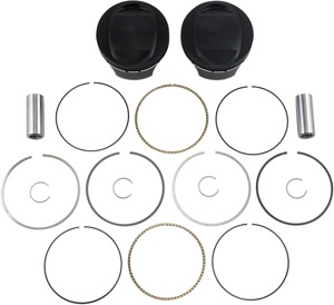 Wiseco Black Edition Forged Piston Kit 10.5:1 103ci For Harley Twin Cam - Forged piston kit 10.5:1 for Harley Twin Cam 103ci