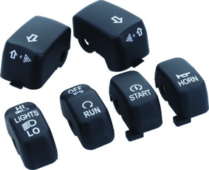Bikers Choice Switch Cap Kit Black For 96-13 Big Twin and XL - Switch cap kit For 96-13 Big Twin & XL models