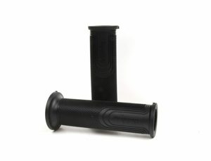 Domino Racing Street Style Grips Open End Black Pair - Black open end grips for 7/8 in handlebars