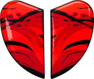 ICON Airform Helmet Side Plates ManikRR Red One Size - Replacement side plates for ICON Airform helmets