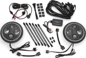 Nightcrawlers Headlight Kit Black by Kuryakyn