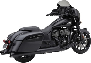Cobra 4" Dual-Cut Neighbor Hater Slip On Exhaust Mufflers Black - Fits Indian Gen-1 Baggers