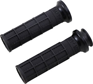 ODI Hart-Luck V-Twin Lock-On Grips Black for Indian Touring - Lock-On waffle grips, Black, For Indian Touring models