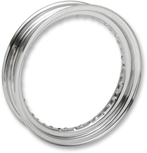 Drag Specialties 16x3 Chrome Steel Rim 40 Hole - 16x3 chrome steel rim, fits 5.00/5.10 tires