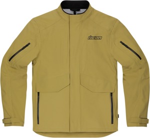 ICON Stormhawk Jacket Tan 2XL Men's - Waterproof textile riding jacket