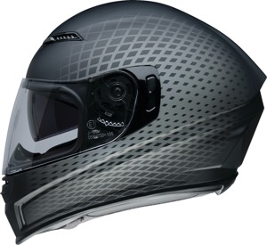 Z1R Jackal Waveform Helmet XL Gray/Black Unisex - Full face helmet with drop-down sun visor