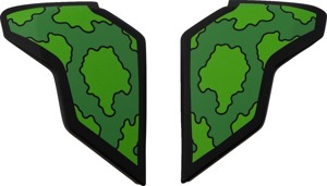 ICON Airflite Helmet Side Plates GP23 Green One Size - Replacement side plates for ICON Airflite helmets
