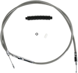 Drag Specialties Braided Stainless Clutch Cable Chrome For Harley Dyna - Braided clutch cable For Harley-Davidson Dyna