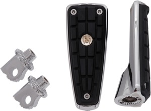 CIRO CMX Footpegs Pair Chrome Black For HD Clevis Mounts - Footpegs for HD 1/2 in. clevis mounts, Pair