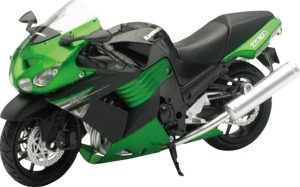 Kawasaki ZX-14 Street Bike Green 1:12 Scale by New Ray Toys