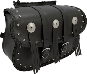 Willie & Max Warrior Saddlebags 14"x10"x4.5" Black Pair