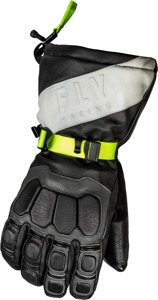Fly Racing Glacier Gloves Black/Grey/Hi-Vis 2X-Large Snow - Insulated waterproof gloves for snow, size 2X-Large