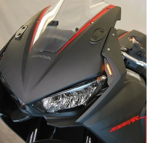 New Rage Cycles Front LED Turn Signals Black Fits 17-24 Honda CBR1000RR