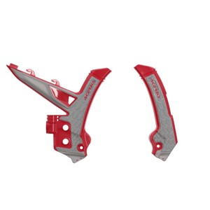 Acerbis X-Grip Frame Guards Red/Gray For 2024 GasGas MC/EC/EX/EC-F/EX-F - Frame guards for 2024 GasGas MC, EC, EX, EC-F, EX-F