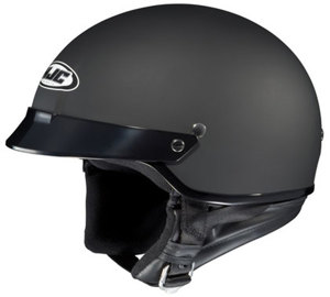 HJC CS-2N Open-Face Helmet Flat Black Small - Open-face motorcycle helmet, Flat Black, Small