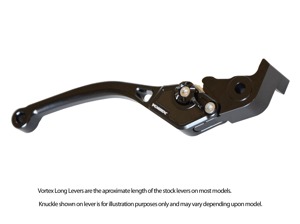 V3 2.0 Black Stock Length Brake Lever - For Kawasaki Models