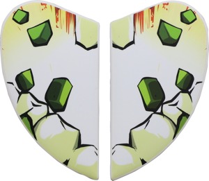 ICON Airform Helmet Side Plates Grenadier Green One Size - Replacement side plates for Icon Airform helmets