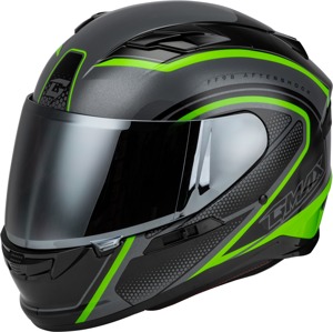 GMAX FF-98 Aftershock Helmet Gray/Neon Green 3X-Large ECE/DOT