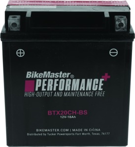 BikeMaster BTX20CH-BS Battery 220 CCA Maintenance-Free